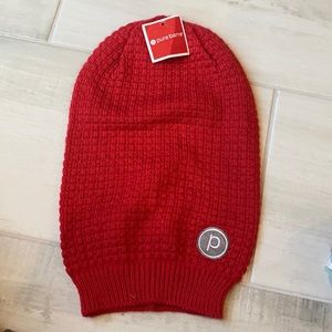 Pure barre winter hat red